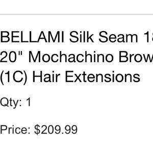BELLAMI Silk Seam 20" Mochachino Brown Clip In Hair Extensions